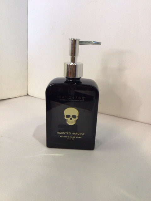 Halloween Black/White Glass Bottle Holiday Item