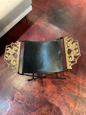 Grecian Metal Griffin Black Bench
