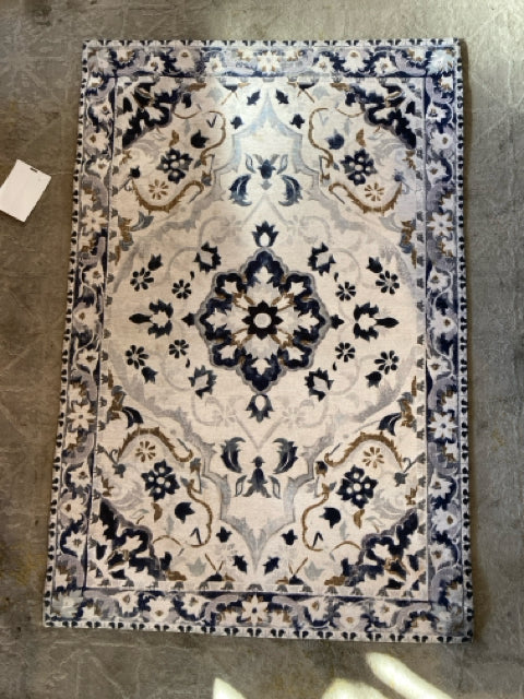 Polyester Blue/White Rug