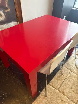 Land of Nod Children's 2 Chairs Red/white Table & Chairs