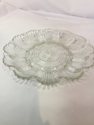 Egg Clear Glass Serving Plate