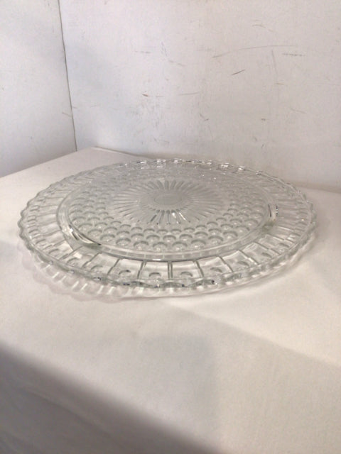Serving Clear Glass Plate