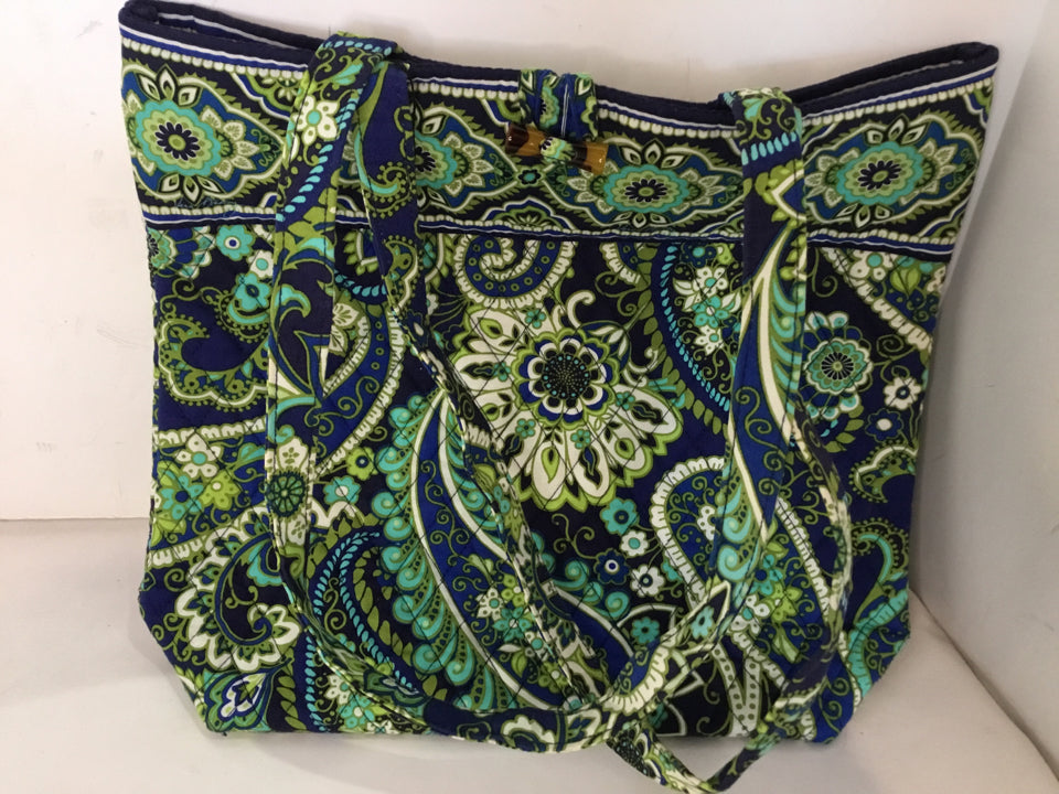 Vera Bradley Cotton Blue/Green Purse