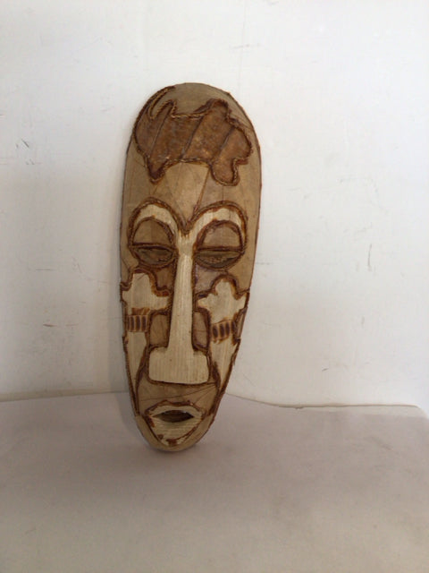 Mask Wood Carved Wall Decoration Art