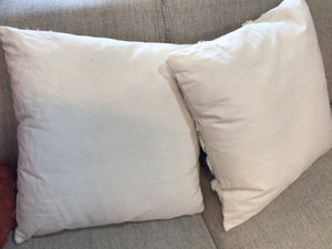 Home Design Pair Cream Cotton Criss Cross Pillow Set