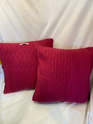 Down Pink Cotton Pillow Set