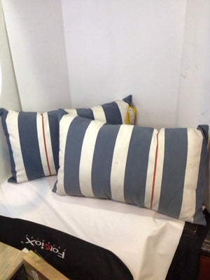 Pottery Barn Blue/White Stripe Pair Pillow Set