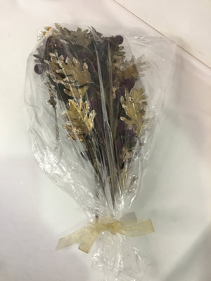 Bag of Brown Metal Leaves Holiday Item