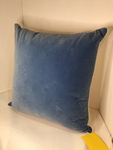 Blue/White Down Velvet AS IS Pillow