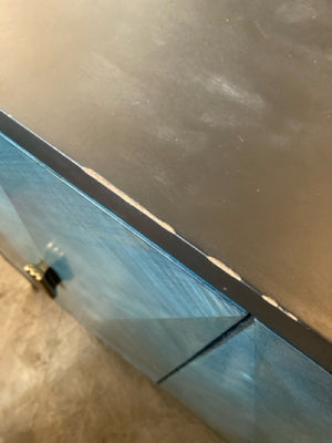 Wayfair Buffet Blue/Black Wood AS IS Cabinet 3E9F3UXM