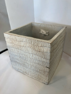 Cream Ceramic Square Planter