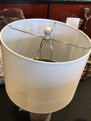 Gray Resin Textured Lamp
