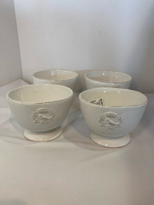 Mary Carol Set of 4 White Ceramic Bowl Set