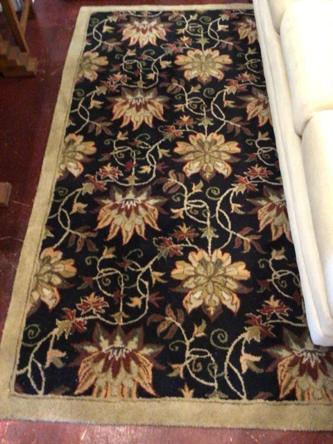 Wool Black/Multi Rug
