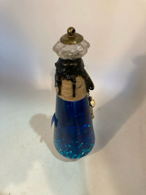 Funky Blue Glass Bottle