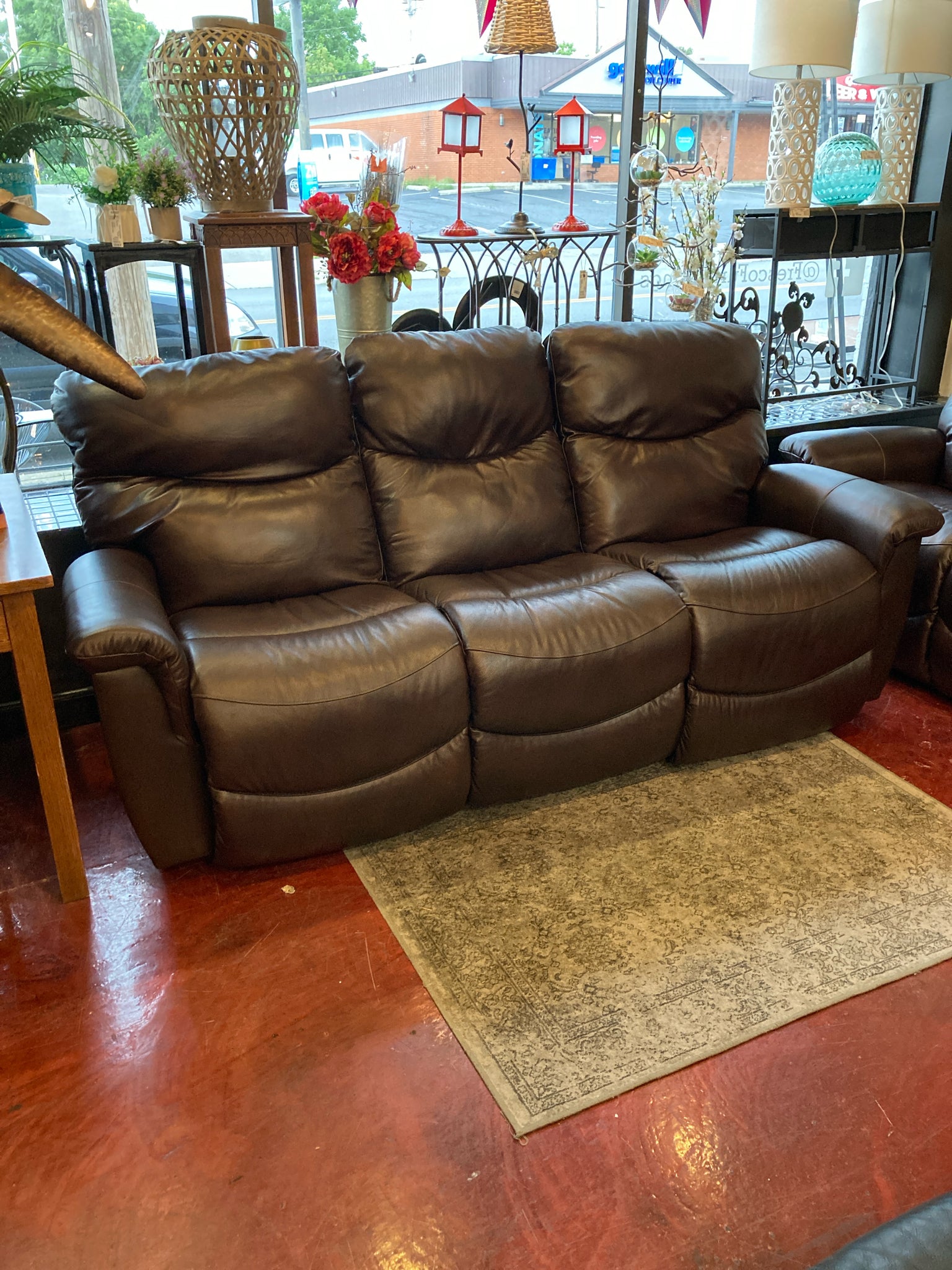 LA-Z-BOY Recliner Leather Brown Sofa/Couch