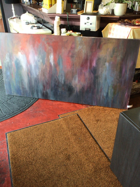 Modern Black/Red Stretched canvas