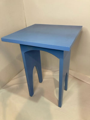 Side Wood Blue Table