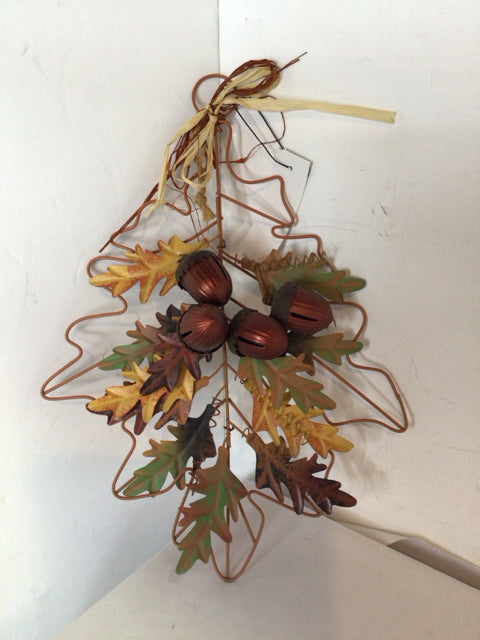 Fall Metal Leaf Brown/Yellow Wall Decoration Art