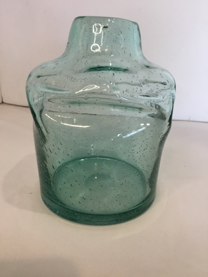 Blue Glass Bubble Vase