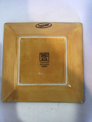 Tabletops Gallery Yellow/Multi Stoneware Plate