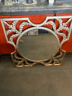 Decorative Silver Metal Vintage Mirror