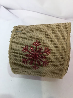 Ribbon Burlap Christmas Holiday Item