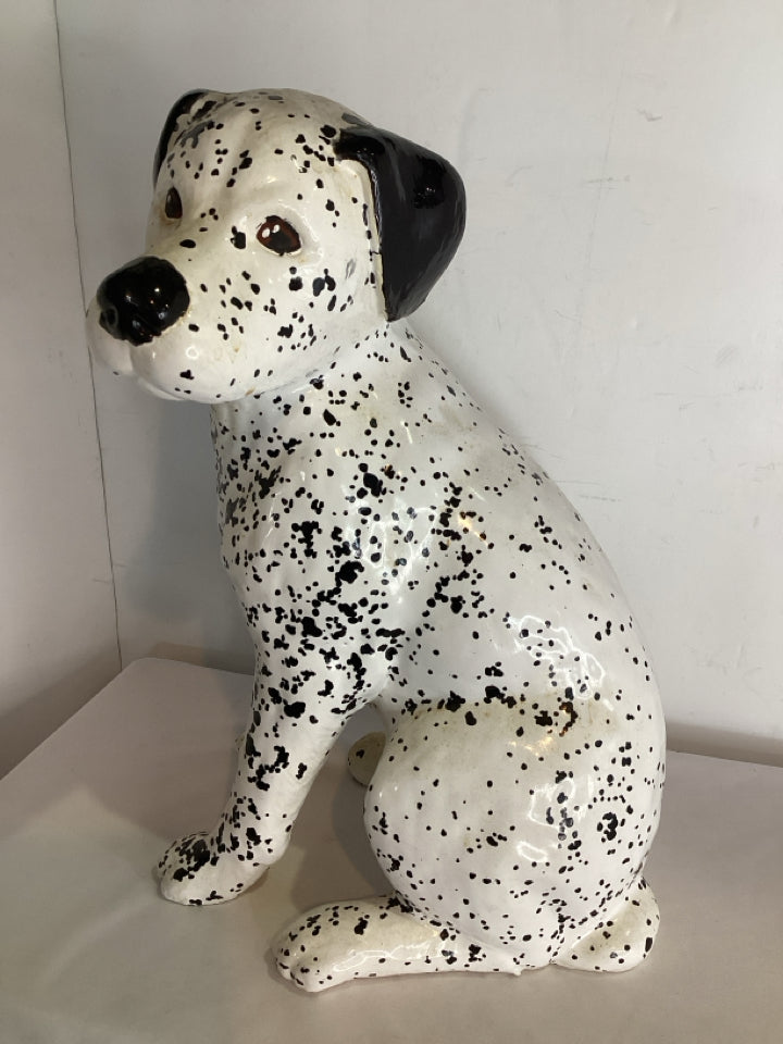 White/Black Ceramic Dalmation Statue