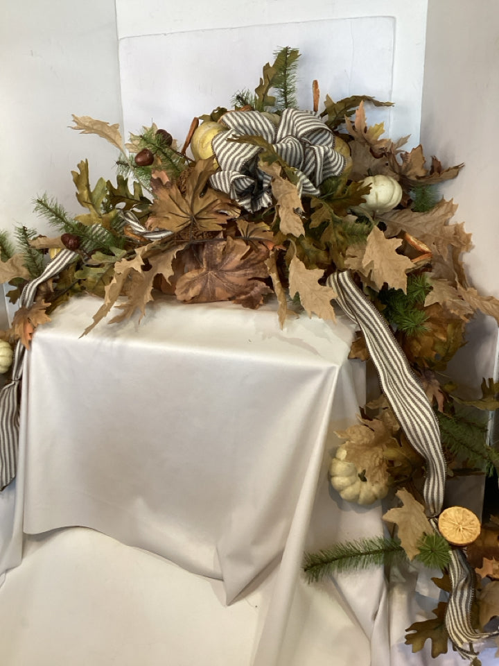 Fall Brown/Green Swan Holiday Item