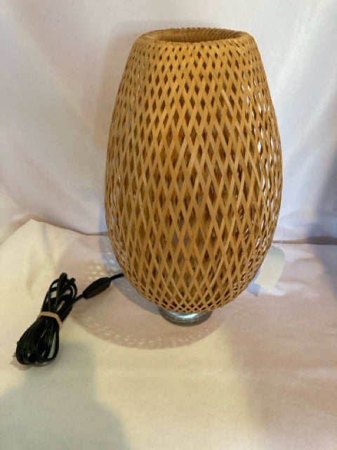 IKEA Tan Bamboo Table Lamp