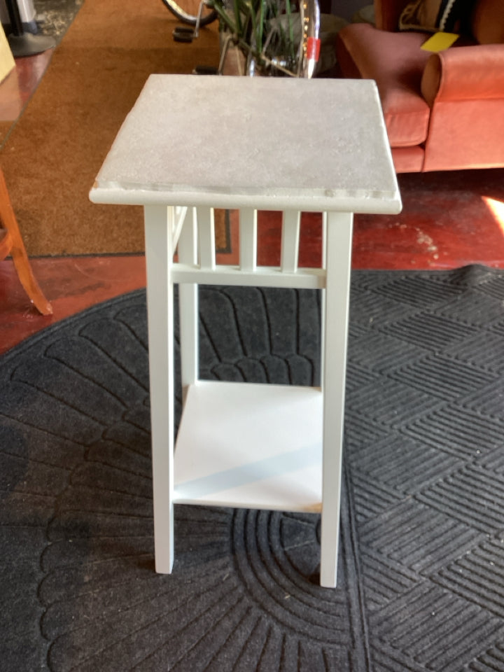 Mission White Painted Plant Stand