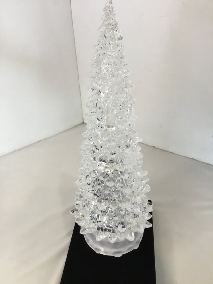 Battery Operated Clear Plastic Christmas Tree Holiday Item