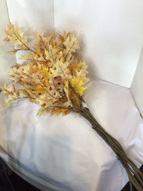 Fall Yellow/Brown Leaves Faux Flowers