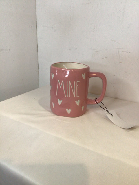 Rae Dunn Pink/white Ceramic Mug Candle