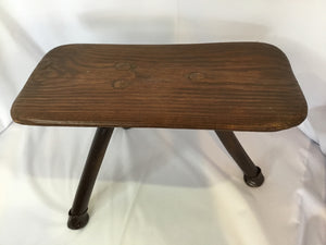 Vintage Wood Brown Stool/Foot Stool/Ottoman