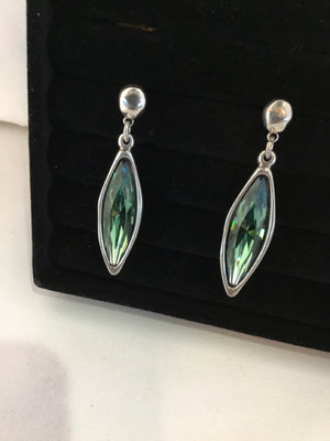 UNOde50 Sterling Silver Green Earrings