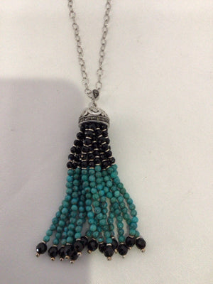 Turquoise Tassel Necklace