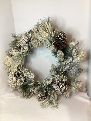 Wreath Green/White Holiday Item