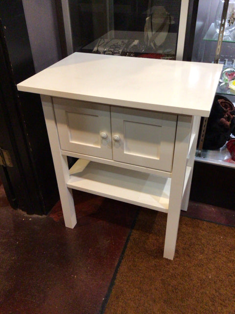 2 Door Wood Night Stand White Table
