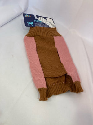 Sweater Brown/Pink Acrylic Medium Dog Accessories