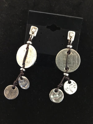 UNOde50 Silver Coin Earrings