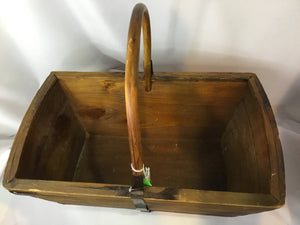 Brown Wood Handled Basket