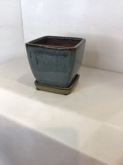 Blue/Green Ceramic Planter