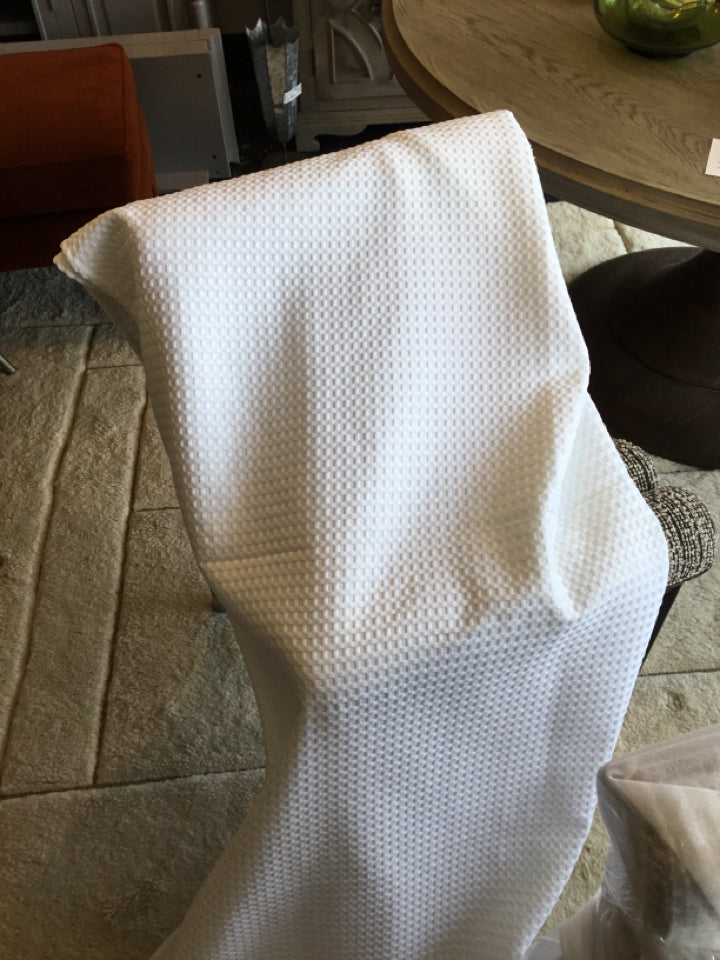 White Waffle Shower Curtain