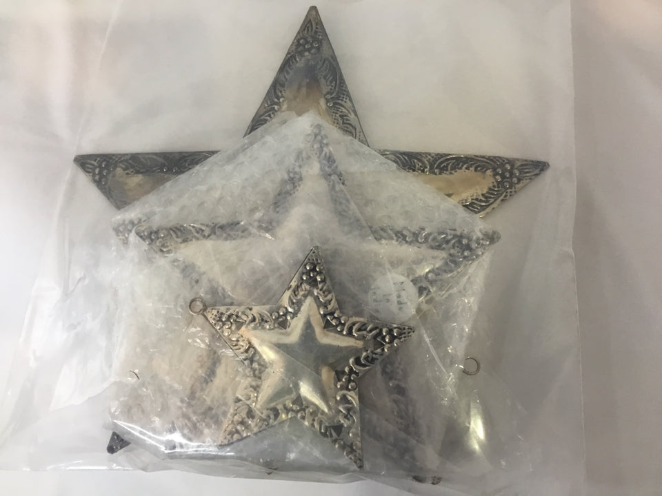 Ornament Silver Set of 7 Holiday Item