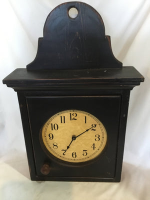 Vintage Black Wood Table Top Clock