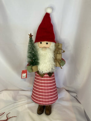 Battery Operated Red/white Cloth Santa Pre-Lit Holiday Item