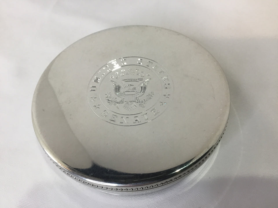 Trinket Pewter USA Silver Box