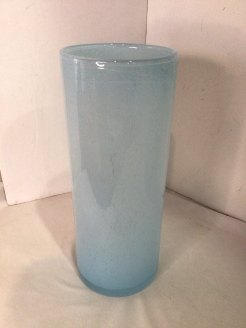 Blue Glass Cylinder Vase