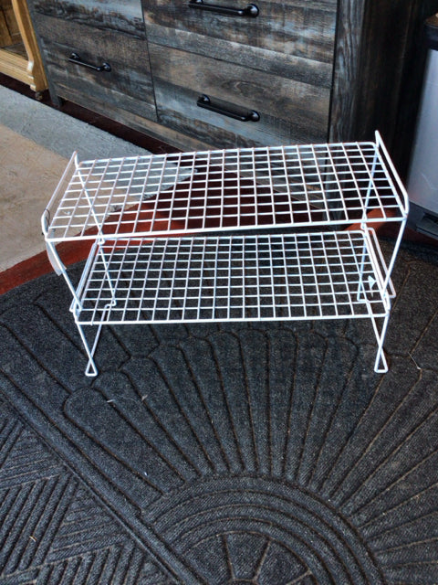 White Wire Shoe Rack